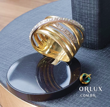 LES ENTRELACÉS Anel em Ouro 18k e Brilhantes